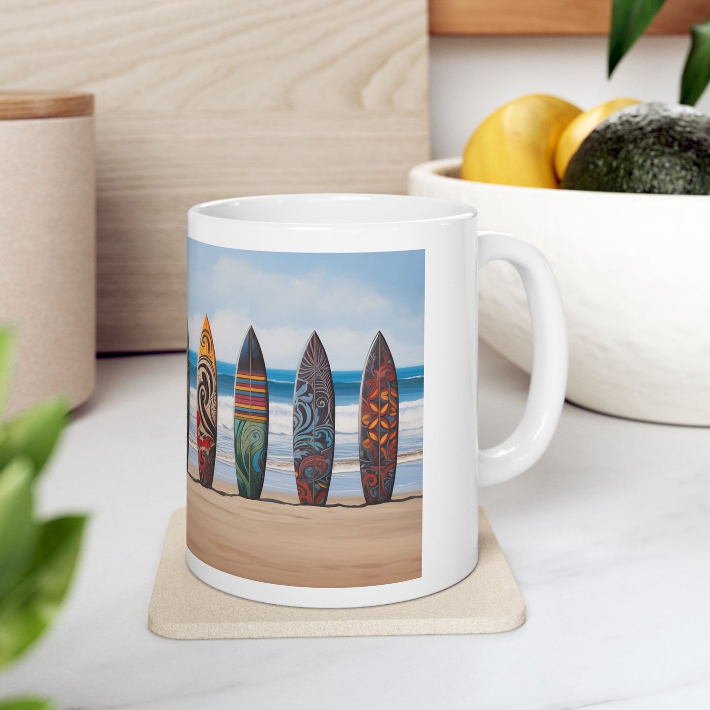 Surfboard Ceramic Mug