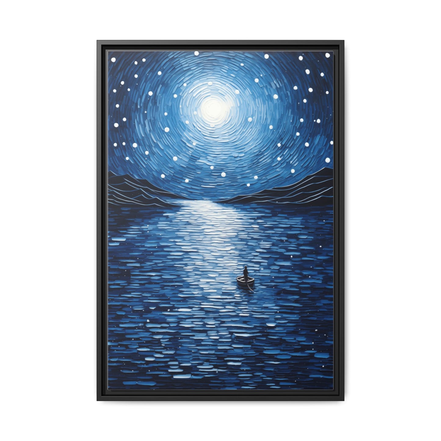 Blue Moon Framed Art Canvas