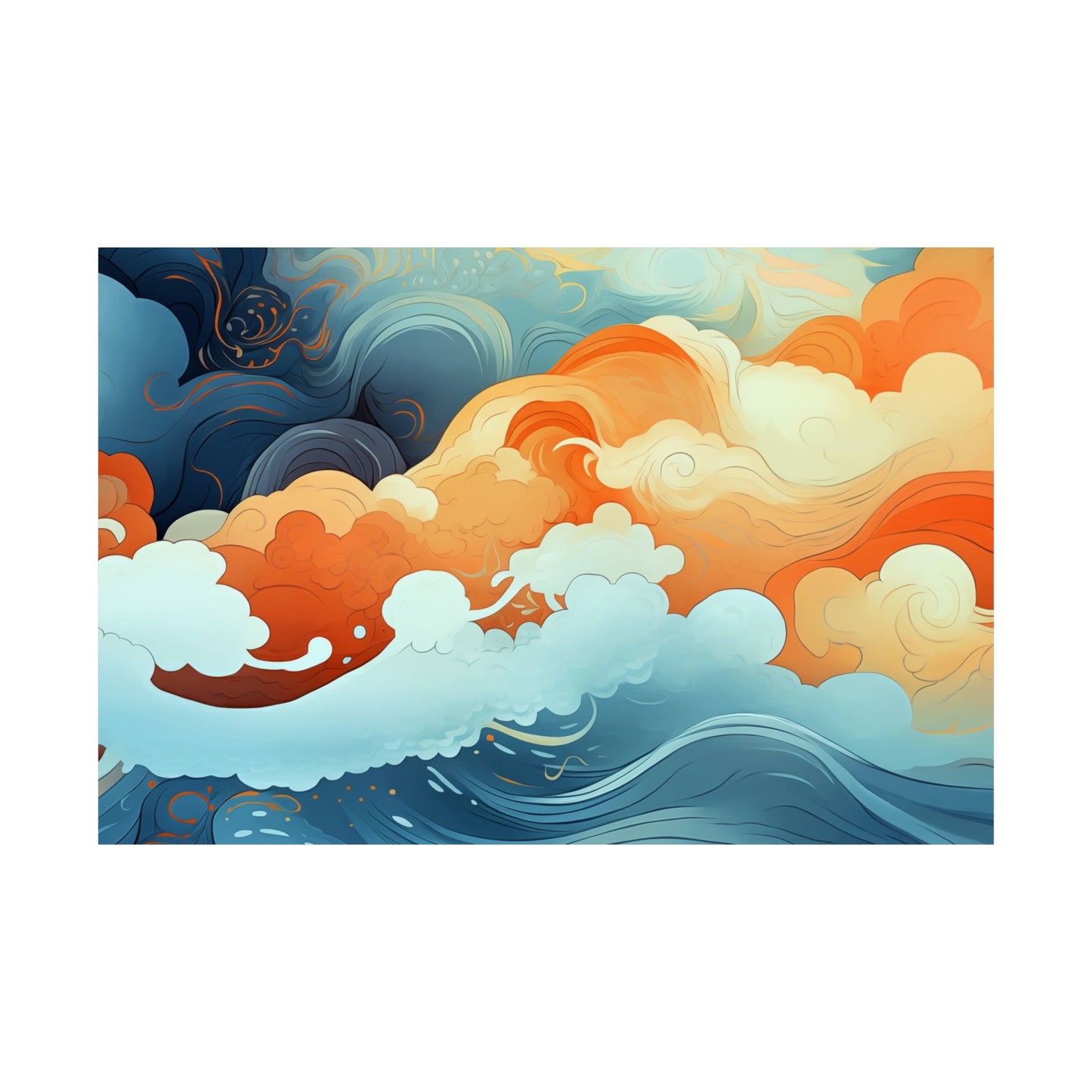 Mongolian Sky Art Poster Print