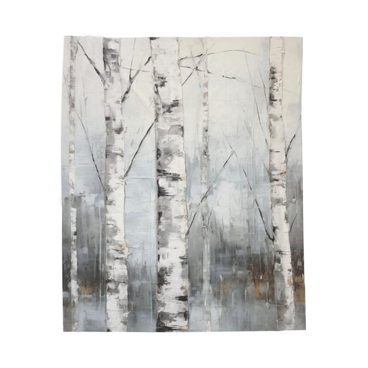 Alpine Mist Plush Art Blanket