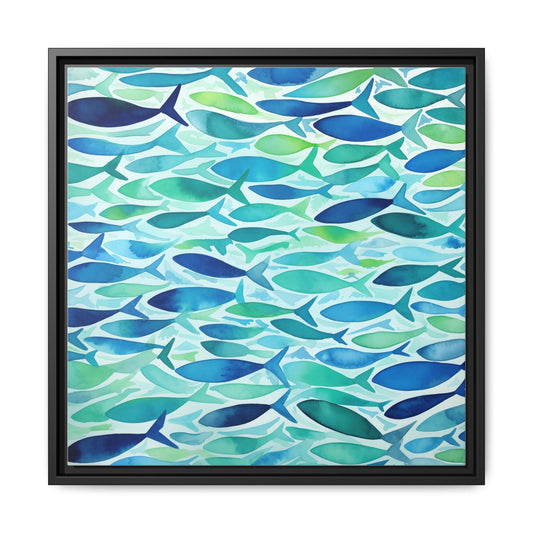 Aquamarine #3 Framed Art Canvas