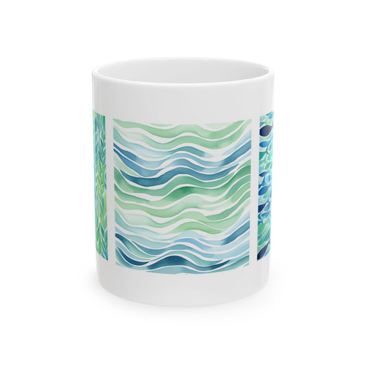 Aquamarine Ceramic Art Mug 11oz