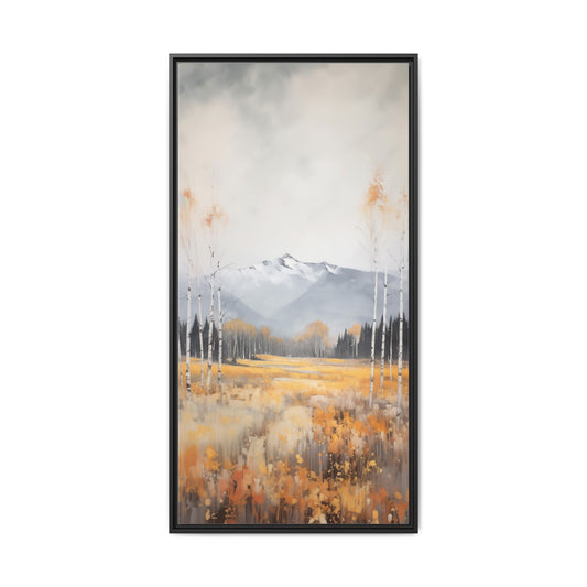 Aspen Mountain Framed Art Canvas