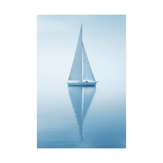 Blue Boat Fine Art Poster Print