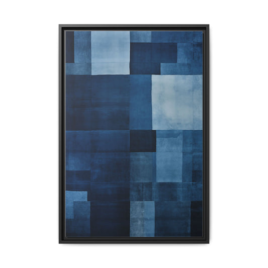 Blue Denim Framed Art Canvas