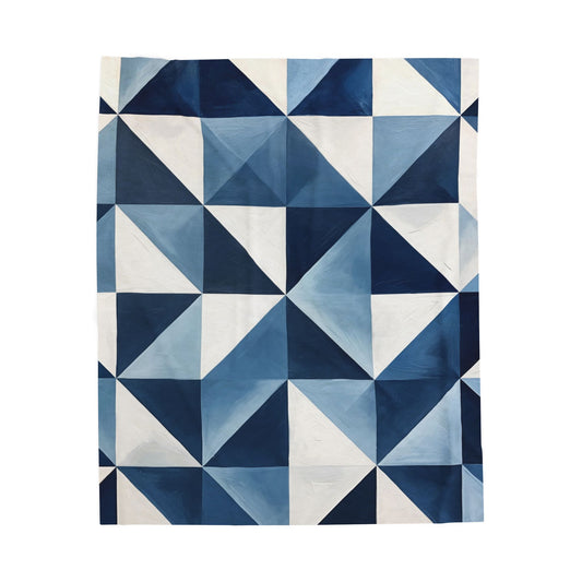 Blue Diamond Plush Art Blanket