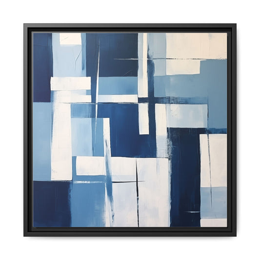 Blue Mood Framed Art Canvas