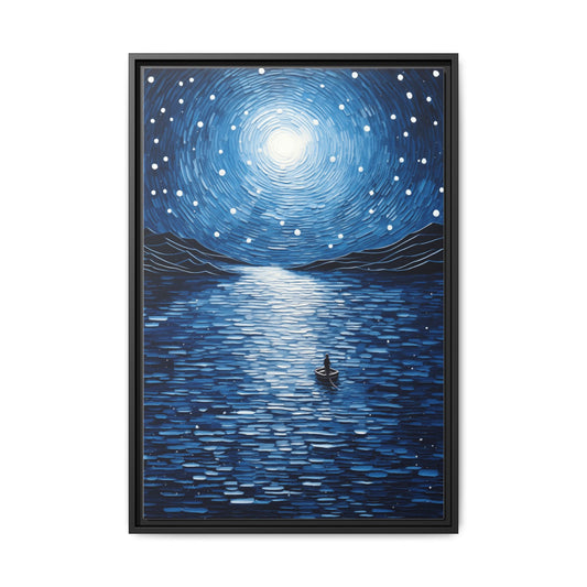 Blue Moon Framed Art Canvas