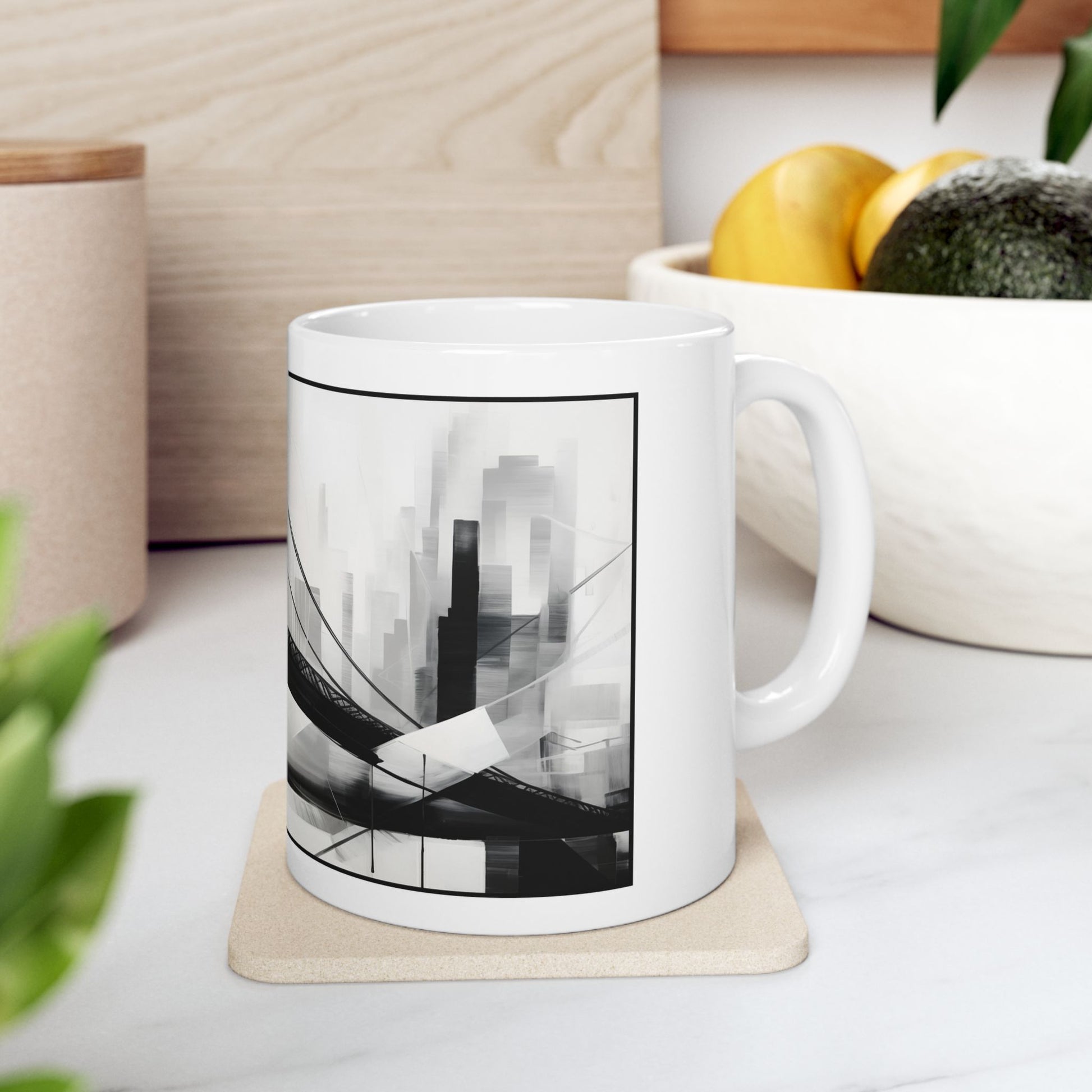 Brooklyn Bridge Ceramic Art Mug Mockup 11oz