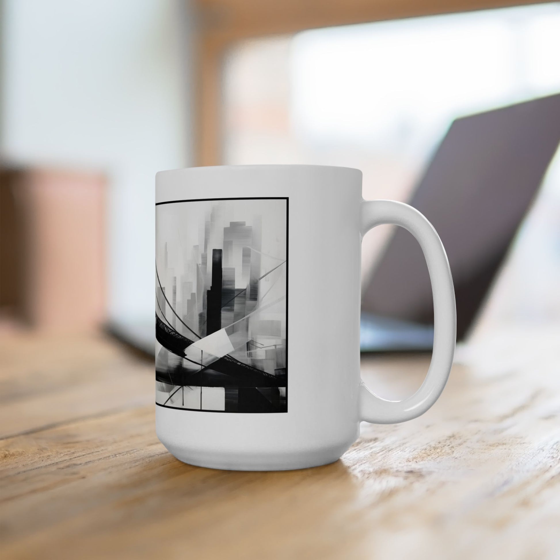 Brooklyn Bridge Ceramic Art Mug Mockup 15oz