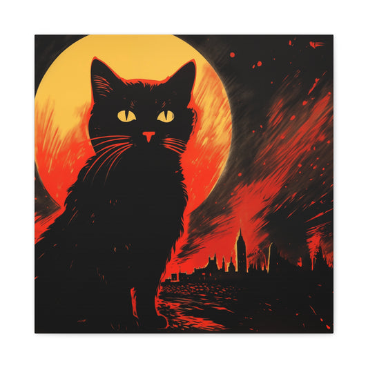 Chat Noir Fine Art Canvas