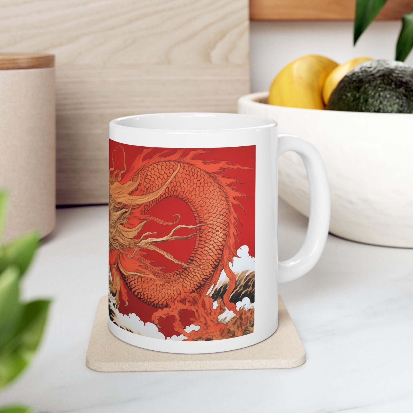 Double Happiness Ceramic Art Mug Mockup 11oz