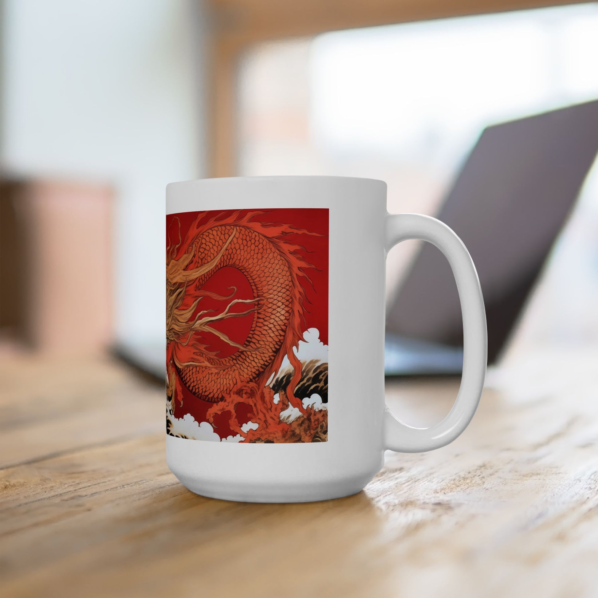 Double Happiness Ceramic Art Mug Mockup 15oz