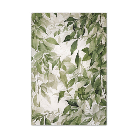 Green Leaves Fine Art Canvas