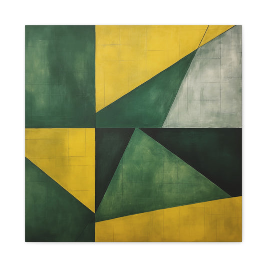 Green and Gold Fine Art Canvas