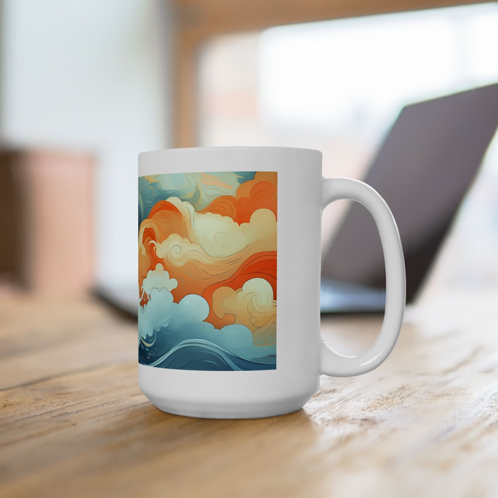 Mongolian Sky Art Mug Mockup 15oz