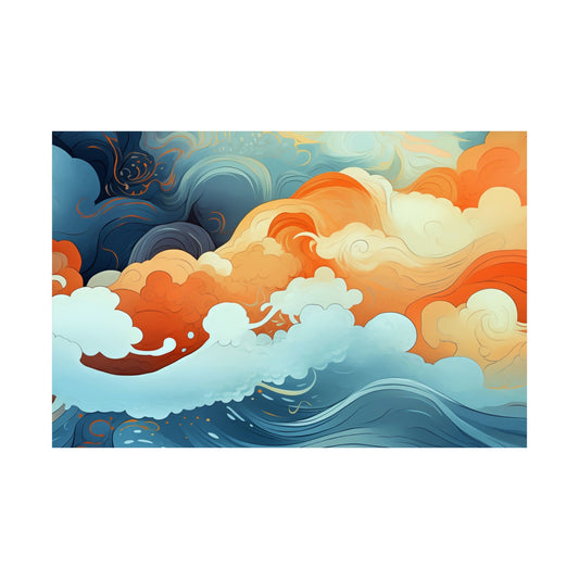 Mongolian Sky Art Poster Print