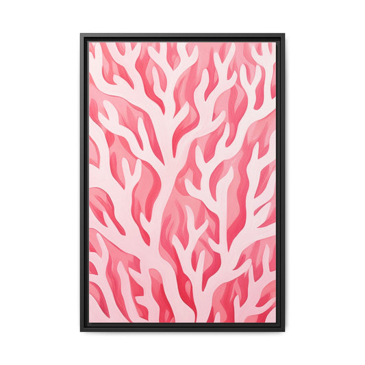 Pink Coral Framed Art Canvas