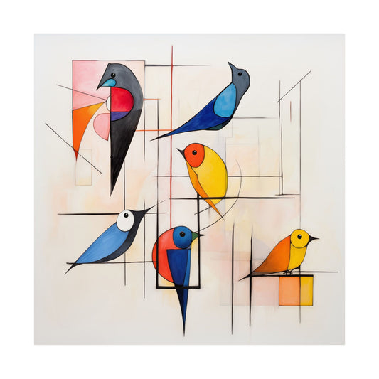 Six Birds Fine Art Poster Print