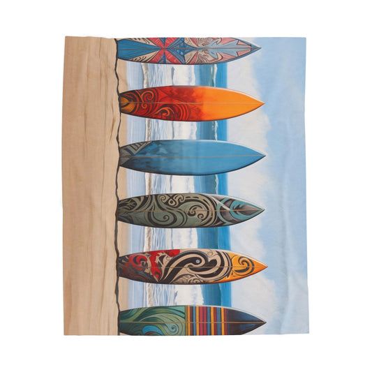 Surfboards Plush Art Blanket