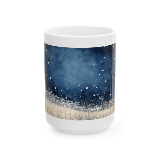 Winter Woods Ceramic Art Mug 15oz